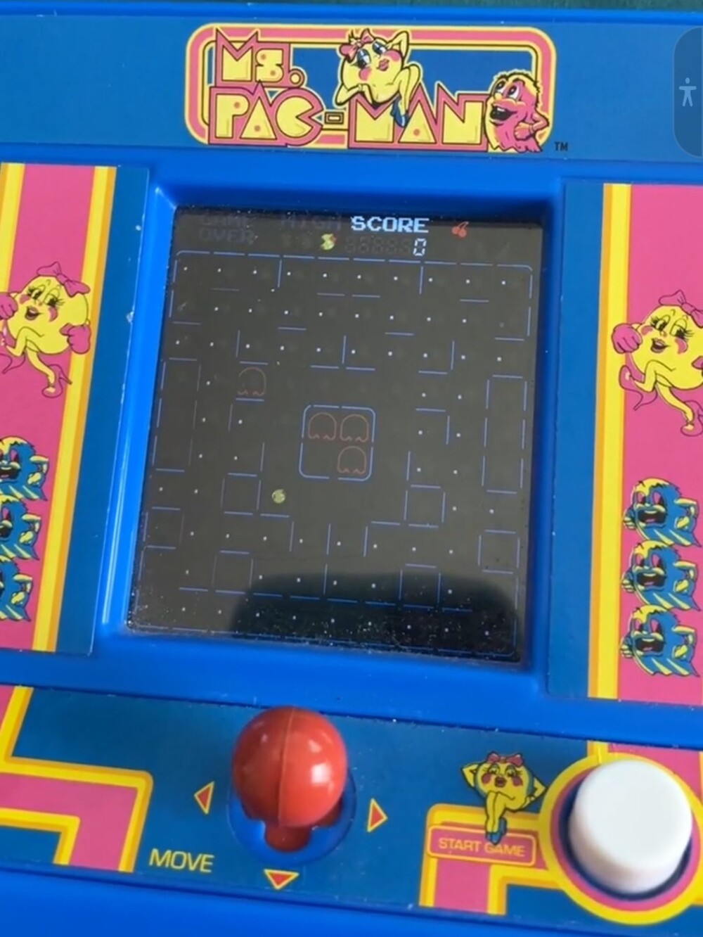 Basic Fun Arcade Classics Ms. Pac-Man Retro Mini Arcade Game Works Tested - Picture 3 of 7